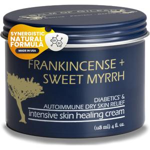 BALM OF GILEAD Foot Healing Cream  Frankincense & Sweet Myrrh Moisturizer for Sensitive Skin - Relieving Foot Therapy & Diabetic Skin Healing - Deeply Nourishing & Synergistic Cream