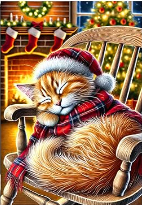 HOMETITUTE Set of 2 Christmas Throw Pillow Covers 18x18 InchSoft Cozy Cat Decorative Kitten Cushion Covers Holiday Winter Pillow Cases Rustic Farmhouse Decor for Sofa Couch Bed Living Room