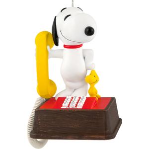 Hallmark Keepsake Peanuts Christmas Ornament, Peanuts 75th Anniversary Hello, Snoopy! with Sound