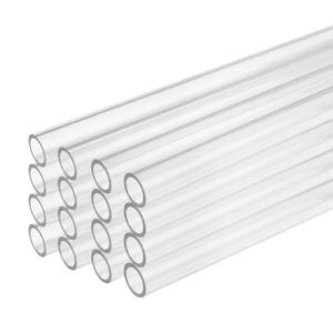 Dracaena.io 16 Pack PETG Hard Tubing - 14 mm / 0.55 inch Outer Diameter, 10 mm / 0.39 inch Inner Diameter, 450 mm / 17.7 inch Length - Rigid Pipe for PC Water Cooling System, Transparent