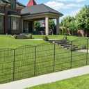 INJOPEXI Decorative Garden Fence 6 Panels 13ft (L)36in (H) Animal Barrier Fences with 6 Panels Rustproof Metal Wire No Dig Rabbit Fencing Dog Fence for Outdoor Backyard Patio - Without Fence Gate