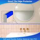 2 x Rubber Edge Corner Trim, Self Adhesive L Shaped Edge Trim, Small Size Peel and Stick Edge Trim for Tile, Wall and Furniture Edges, Blue Color, 10Ft