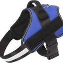 Dog Harness, No-Pull Reflective Dog Vest, Breathable Adjustable Pet Harness with Handle for Outdoor Walking - No More Pulling, Tugging or Choking (Blue, S)