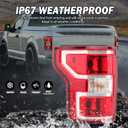 Driver Side Tail Light Assembly Compatible with Ford F-150 2018-2020 With Bulb and Harness Left Tail Lamp