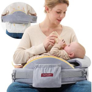 Momcozy CozyPro Nursing Pillow  All Around Lumbar & Arm Support  Safety Guard, Firm & Springy Memory FoamStable, Ergonomic Support, Easier Breastfeeding, Wider Cushion, Adjustable, Removable Cover