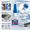 406 Super Glue Instant Adhesive Clear 20g Suitable for Plastics and Rubbers 2 Pack