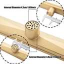 12 inch Linear Shower Drain with Removable Square Hole Panel by Using Brushed 304 Stainless Steel Process, Linear Drain Equipped with Adjustable Feet and Hair Strainer(Brushed Gold Color)