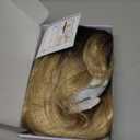 BARSDAR Ombre Blonde Layered Wig with Bangs - 20 Inch Blonde Ombre Layered Wig with Dark Roots for Women - Natural Looking Soft Wavy Synthetic Sabrina Wigs Layers Haircut Fringe Daily