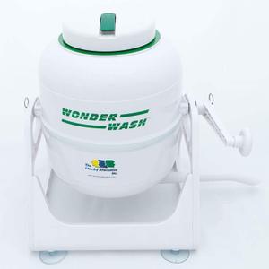 WonderWash Portable Mini Washing Machine for Apartment & Tiny Spaces - Manual Hand Clothes Washer with Retro Design - Clean Laundry Anywhere with Our Countertop, Non-Electric, Small Washer - White