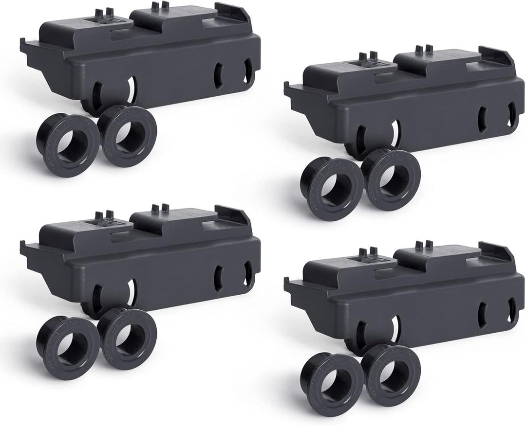 4-Pack WD28X27241 Dishwasher Rack Carrier and Roller Kit Compatible GE Dishwasher Lower Rack Wheels Assembly, Fits L and R Side. Exact Fit ReplacesWD12X28078 WD12X10438 WD12X10439 WD12X10446