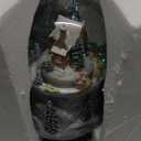 Snowy Town and Automatic Revolving Santa and Sleigh Snow Globe Color Changing Light Effect Snowglobe with Illuminating and Dimentional Winter Scene Base Plays (Santa Clause is Coming to Town)