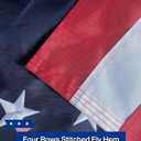 American Flag 2.5x4 Ft Pole Sleeve Banner Style-Embroidered Stars,Sewn Stripes,UV Protected,Heavy Duty Durable Polyester USA US Outdoor Indoor Flags (Pole NOT Included)