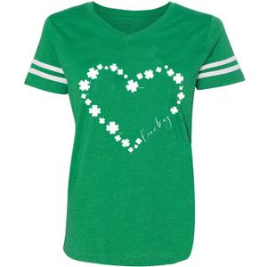 St Patricks Day Shirt for Women Irish Lucky Shamrock V-Neck Short Sleeve St Paddy's Day Tee Tops (X-Large, Green6)