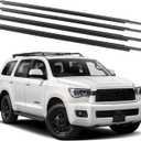 4Pcs Weatherstrip,Window Moulding Trim Seal Belt Compatible with Toyota Sequoia 2008-2020 Replace# 68163-0C031 68164-0C031 68160-0C020 68210-0C020