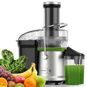 Juicer, 1200W Juicer Machine with 3" Feed Chute for Whole Fruits and Vegs, Dual Speeds Centrifugal Juice Extractor, High Juice Yield, Full Copper Motor, Easy to Clean, BPA Free