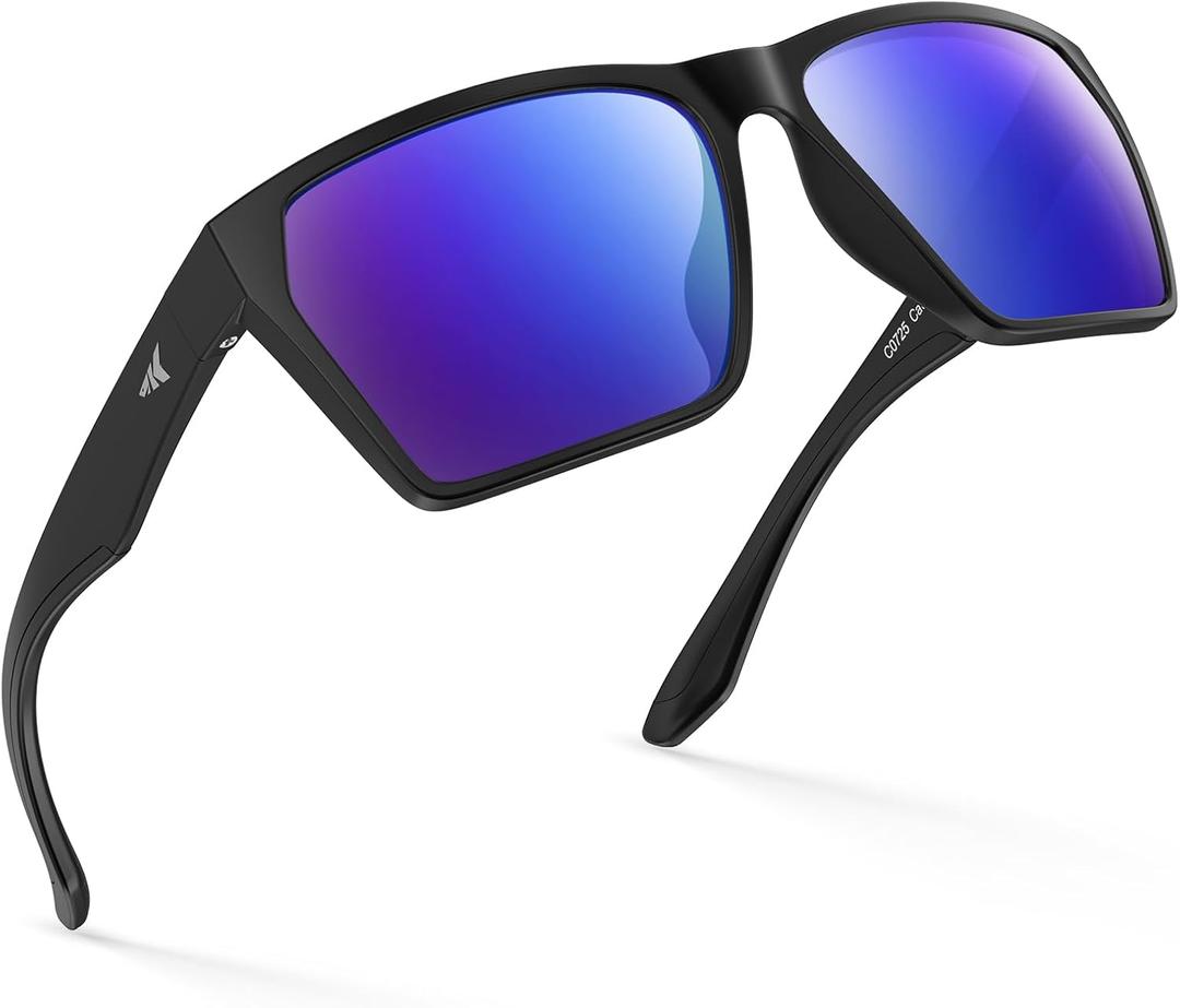 KastKing Beartrap Polarized Sports Fishing Sunglasses, With PuriVex Protective Lens Coating, Wayfarer Design, Men Women