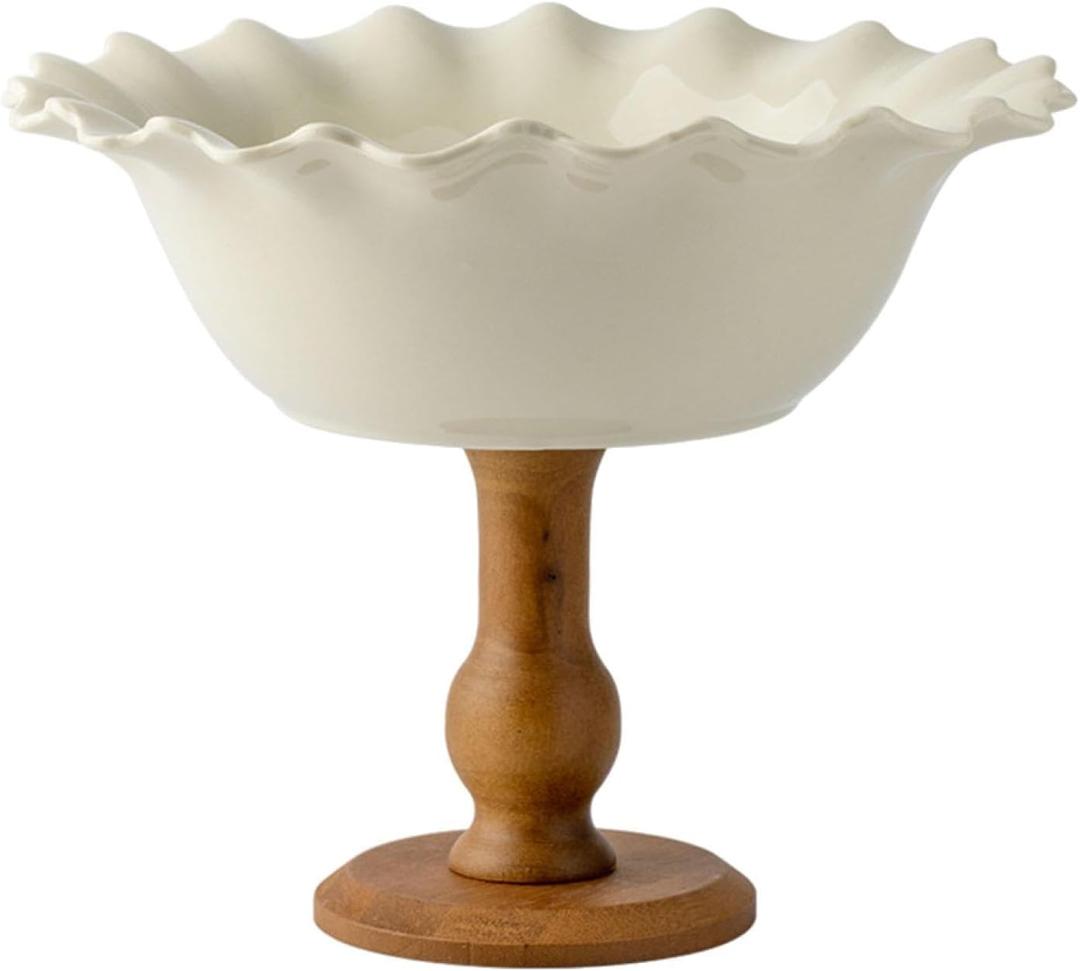 Pedestal Tray Dessert Serving Bowl Tray Centerpiece Countertop Pedestal Bowl