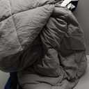 HIG 3pc Navy Queen Size Comforter Set-All Season Reversible Down Alternative Comforter with Two Shams -Quilted Duvet Insert with Corner Tabs - Diamond Stitched Blanket - Breathable, Soft, Fluffy (Navy/Light Gray)