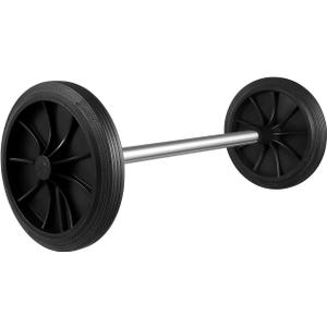 DOITOOL Garbage can Wheels Replacement with Metal Hollow Shaft Small Rubber Wheels 19.68X7.28X3.93In Quiet Garbage can Pulley for Easy Installation and Efficient Waste Collection