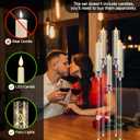 4 set 5 Arms 34.6'' Acrylic Candelabra Centerpieces for Wedding Table Decorations,Clear 5 Arms Candlesticks Holder with Acrylic Shade for Valentine's Day Dinner Party Fireplace Gift Fit LED Candle
