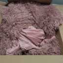 Fluffy Dusty Rose Faux Fur Comforter Cover Set Twin Fluffy Fuzzy Plush Dusty Rose Bedding 2Pcs (1 Faux Fur Duvet Cover +1 Fuzzy Pillowcases) Bed Set Twin