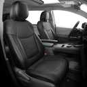 FREESOO Sienna Seat Covers 2021-2026 for Toyota Sienna XLE,XSE,Limited,Platinum,7 Seats,2nd Row Captain Chairs W/NO Legrest, Waterproof Car Seat Cover Full Set (Black)