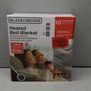 BLACK+DECKER Heated Blanket Electric Twin, Micro Plush Electric Blanket, Heating Blanket with 10 Heating Levels, 10H Timer, Auto Shutoff, Fast Heating (84x90 inches, Grey)