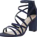 Jessica Simpson Women's Stassey Strappy Block Heel Sandal Heeled, Navy, 9