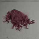 VCKOVCKO Pastel Wavy Wig With Air Bangs Women's Short Bob Purple Pink Wigs Curly Wavy Shoulder Length Pastel Synthetic Bob Wig for White Women Girls Daily Use Colorful Wigs(12", Purple Pink)