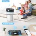 CD Player Portable, FELEMAN Upgraded 2 in 1 Portable CD Player & Bluetooth Speaker, Rechargeable Boombox CD Player for Car/Home with Remote Control, FM Radio, Support AUX/USB, Headphone Jack