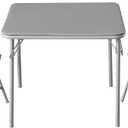 Heritage Kids Grey Kids Activity Table and Chair Set,3-Piece Furniture Set with 1 Square Table & 2 Folding Chairs, Playroom Table Set for Ages 3+, 24"L x 24"W x 18.5"H