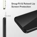 SAMONPOW for Samsung Galaxy S25 Plus Case with Screen Protector + Camera Cover [4-in-1] Galaxy S25 Plus Case Wallet Card Holder Shockproof Phone Case for Samsung Galaxy S25 Plus, Black