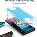 amFilm Auto-Alignment OneTouch for Nintendo Switch 2 Matte Finish Screen Protector 2025, Tempered Glass, 30 Seconds Installation, Bubble Free, Anti Glare, Touch Sensitive, Anti Fingerprint [2 Pack] (SWTCH2-7.9")