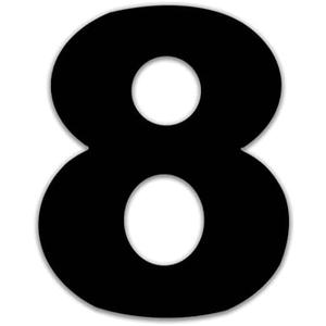 16" x 10"Large House Numbers, Black Modern Home Address Signage for Outside, Wide Style & Never Rust, Number 8 16" x 10"Large House Numbers, Black Modern Home Address Signage for Outside, Wide Style & Never Rust, Number 8