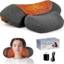 Upgraded Neck Massager Pillow, 3-in-1 Neck Massager, Traction Massage with Heat, Neck Pillow for Shoulder Pain, Deep Tissue Pain Relief,Rechargeable TheraPillow, Gifts for Mother (Dark Gray)