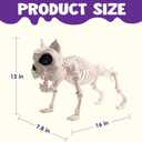 JOYIN 16 Posable Puppy Skeleton Halloween Decorations Realistic Plastic Dog Animal Bones with Movable Joints for Halloween Indoor Outdoor Decor Spooky Scene Party Favors Graveyard Decor