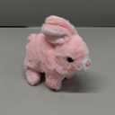 Hopearl Hopping Rabbit with LED Ears Interactive Electronic Pet Plush Bunny Toy with Sounds and Movements Animated Walking Wiggle Light up Ears Twitch Nose Gifts for Toddlers Birthday, Pink, 7''