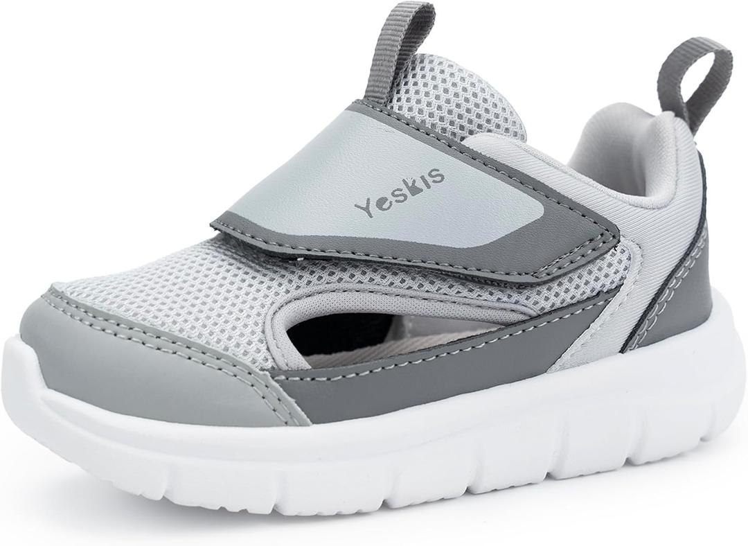YESKIS Toddler Boys Girls Tennis Shoes Casual Breathable Sneakers (White)