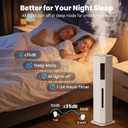Humidifiers for Bedroom - GloryAir 2.38Gal/9L Top Fill Cool Mist Humidifier for Large Room 500ft 120H Last with Auto Mode 7-Color Light Humidistat Aroma Box Quiet Humidifiers for Plants Baby & Adults