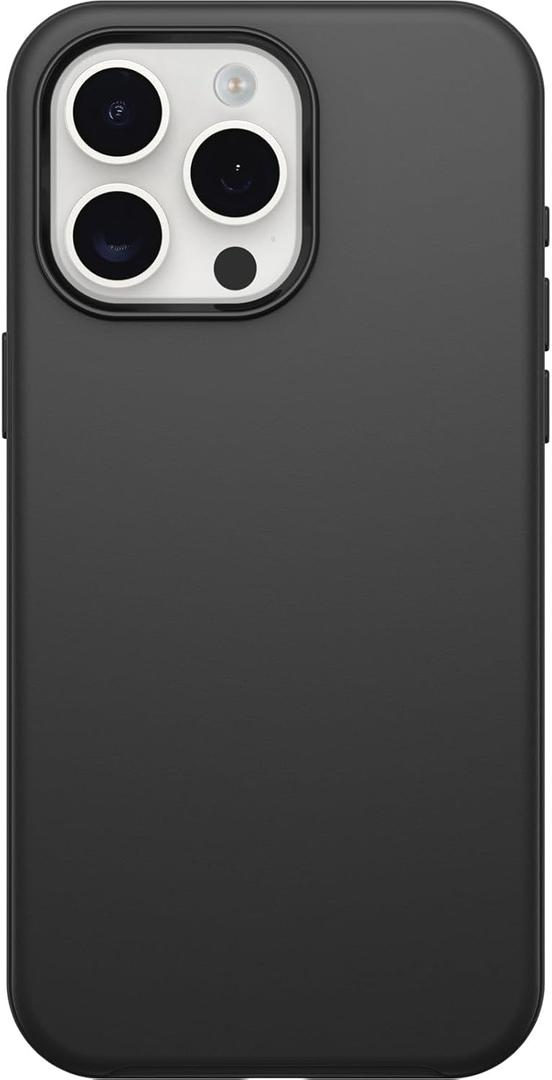 OtterBox iPhone 15 Pro MAX (Only) Symmetry Series Case - Black, Snaps to MagSafe, Ultra-Sleek, Raised Edges Protect Camera & Screen