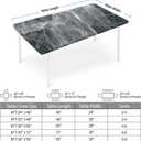 Rectangle Table Cloth with Elastic Edge Waterproof Stain-Resistant Wipeable Fitted Table Cover Fits 4 Foot Tables for Dining, Camping, Outdoor, 48" x 24"