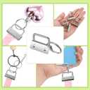 Outus 100 Pieces Key Fob Hardware Key Fob Keychain Wristlet with Split Ring (Silver,1 Inch)