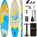 Starcity 11'*33"*6" Blow Up Paddle Board, Inflatable Paddle Board, Spacious and Stable, Anti Slip and Easy to Operate, Large Size Suitable for Single Person/Family/Pet Use