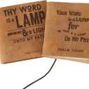 4 x TUZECH Handmade Christian Inspirational Diary - Psalm Faith Journal/Christian Devotional Journal/Faith Journal for Men and Women/Vintage leather prayer journal/Daily devotional journal - set of 2