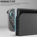 4 x RHOTALL Clear Protective Shell Case for Nintendo Switch 2 Controller, Hard PC Transparent Skin Cover for Switch 2 Controller, Non-Slip, Scratch-Resistant