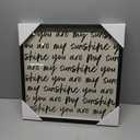 You Are My Sunshine Lyrics Canvas Print Art Print Rustic Wall Art Cute Poster Painting Trendy Home Decor Wall Decoration for Living Room Bedroom Apartment (Black Framed,8L x 12W)