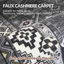 Boho Kitchen Rug Sets 2 Piece with Runner, Non-Slip Kitchen Mats for Floor Stain-Resistant and Washable Kitchen Rugs and Mats Grey Kitchen Floor Mat Runner Carpet for Kitchen, Hallway, Easy to Clean