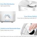 SimerSure Top Fill Humidifier, 2L Water Tank for Bedroom, 28H Long Lasting New White Air Humidifier for Large Room, Ultra Quiet 25dB Cool Mist for Baby, Plants, Office, Easy to Clean & Fill (White)