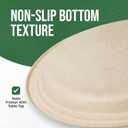 9 Inch Compostable Paper Plates (100 Pack) - Eco-Friendly Disposable Dinnerware for Parties, Microwavable & Water/Oil Resistant - 100% Biodegradable Heavy Duty Brown Plates for Events, Picnics