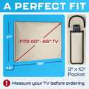 Garnetics Outdoor TV Cover 65 Inch Waterproof, Weatherproof TV Enclosures with Smart Shield Screen Protectors, Ideal for Outdoor Use, Moving, and Storage - Beige